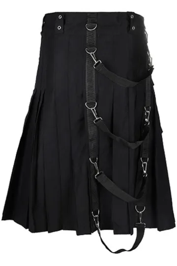 Belt Kilt Denim schwarz