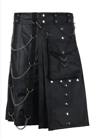 Belt Kilt Wetlook schwarz