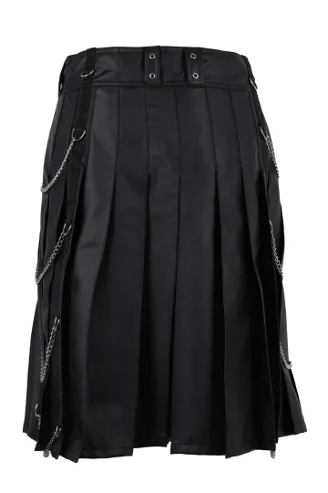 Belt Kilt Wetlook schwarz