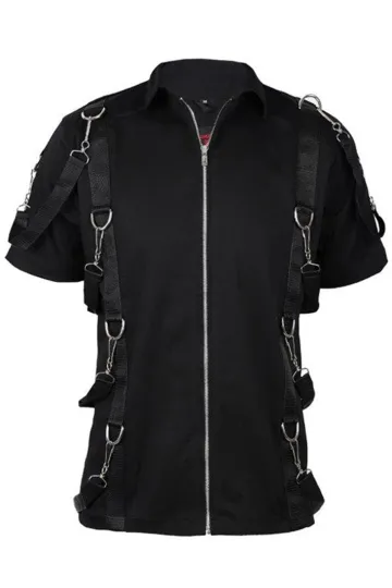 Belt Shirt Denim schwarz