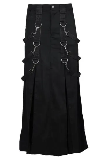 Belt Skirt Denim schwarz