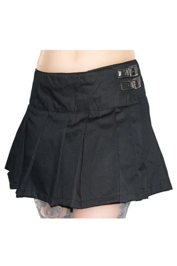 Black Pistol Buckle Mini Denim schwarz