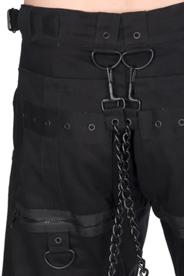 Black Pistol Chain Pants Denim schwarz