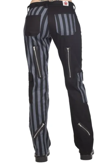 Black Pistol Freak Pants Stripe schwarz/grau