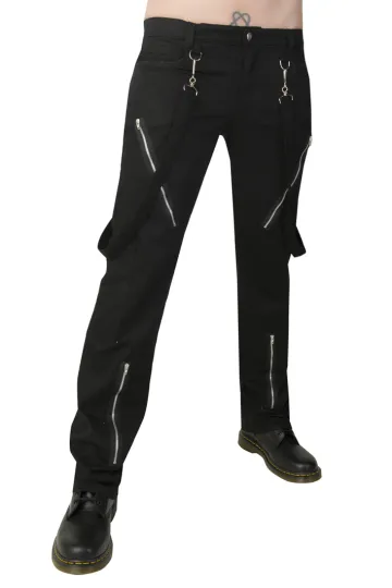 Black Pistol Punk Pants Denim schwarz
