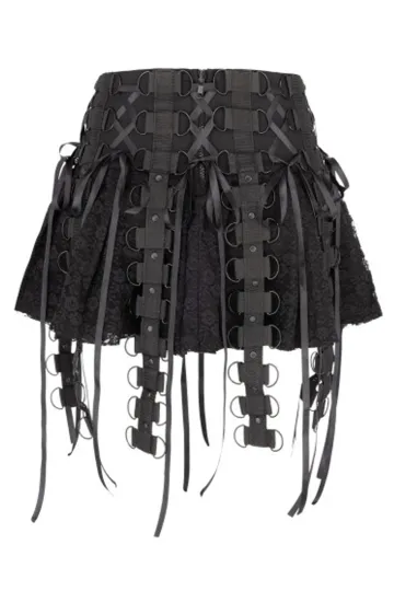 Black Pistol Ring Mini Skirt schwarz