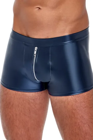 Blaue Pants im trendigen Metallic-Mattlook