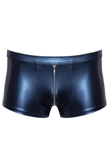 Blaue Pants im trendigen Metallic-Mattlook