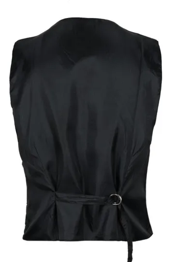 Brokat Weste weiß/schwarz