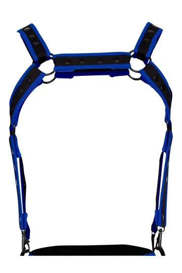 Brust-Harness 05 schwarz/neonblau