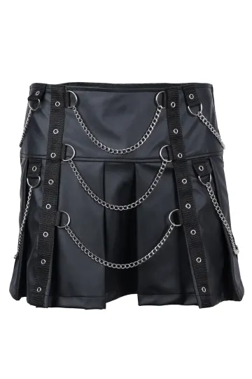 Chain Mini Wetlook schwarz