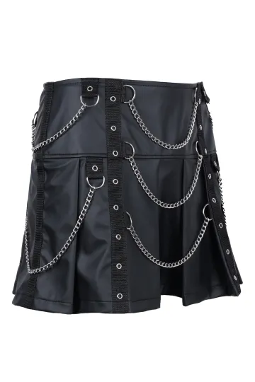 Chain Mini Wetlook schwarz