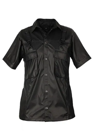 Combat Shirt Wetlook schwarz