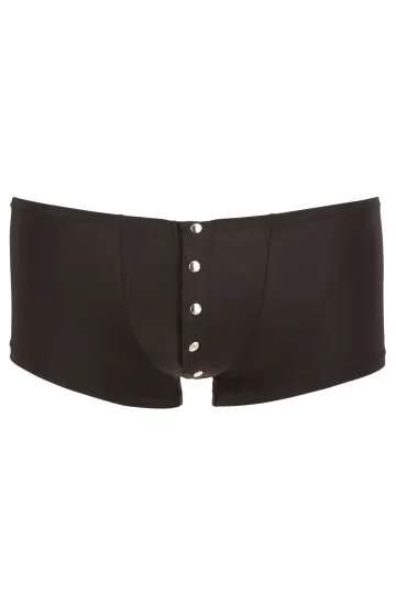 Elastische Pants schwarz mit Druckknopfleiste