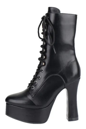 Erogance Plateau Stiefeletten C1020 PU Schwarz
