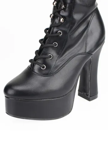 Erogance Plateau Stiefeletten C1020 PU Schwarz