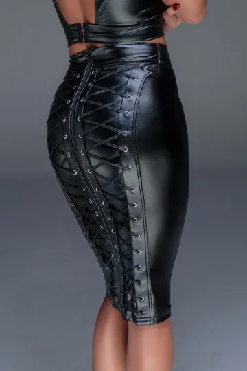 F152 Rock aus Powerwetlook schwarz