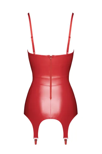 F368 Bombshell Fierce Corsagen-Kleid rot