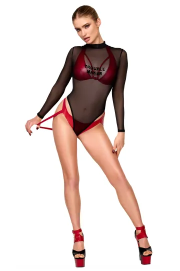 F392 Troublemaker Bralette rot