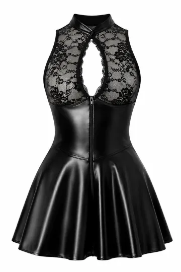 F404 One More Kiss Mini Kleid schwarz