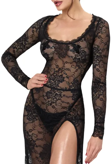 F405 One More Kiss Maxi Gown schwarz