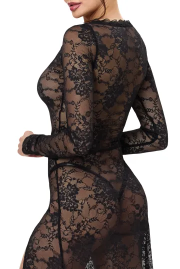 F405 One More Kiss Maxi Gown schwarz