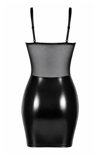 F409 Do Not Disturb Lace-Up Mini Kleid schwarz