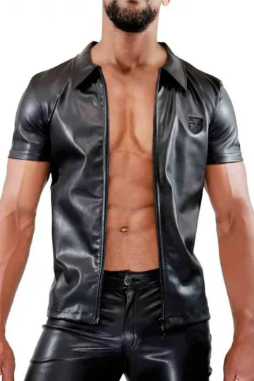 Fetish Zipped Vest schwarz