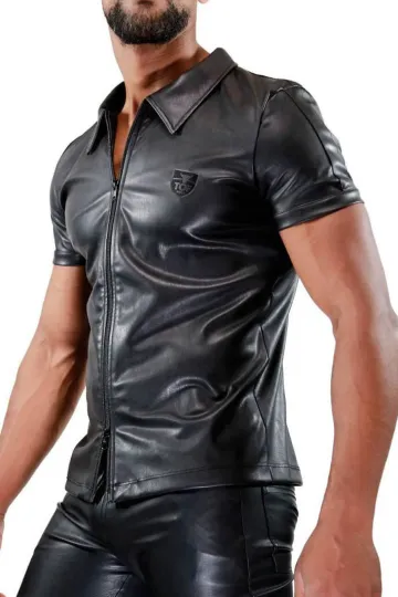 Fetish Zipped Vest schwarz