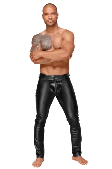 H051 Powerwetlook Hose schwarz