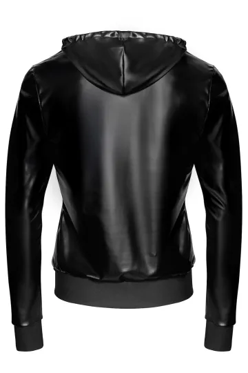 H086 Herren Kapuzen Jacke schwarz