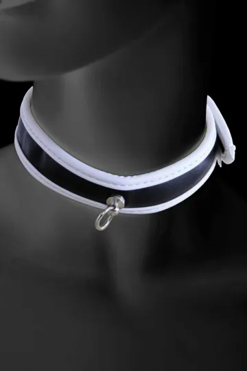 Halsband schwarz/weiß