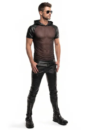 Herren Kapuzen T-Shirt ADMagnus001 schwarz