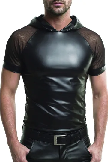 Herren Kapuzen T-Shirt ADSolar001 schwarz