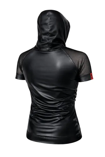 Herren Kapuzen T-Shirt ADSolar001 schwarz