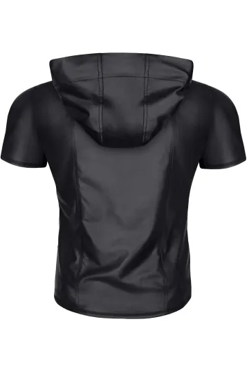 Herren Kapuzen T-Shirt RMEttore001 schwarz