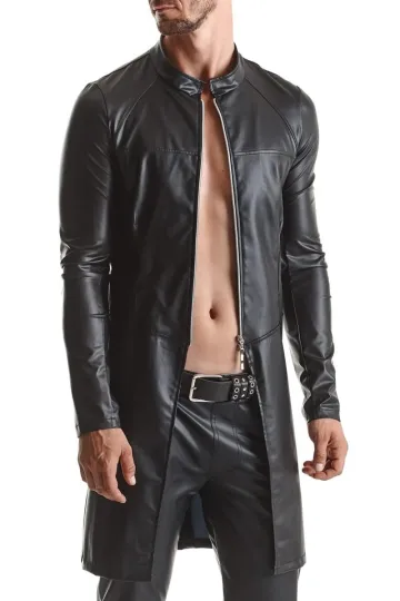 Herren Mantel RMMario001 schwarz