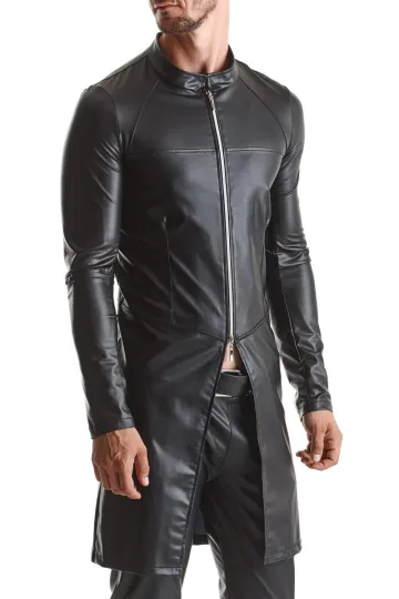 Herren Mantel RMMario001 schwarz