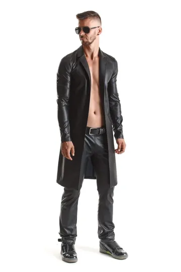 Herren Mantel RMSergio001 schwarz