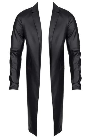 Herren Mantel RMSergio001 schwarz