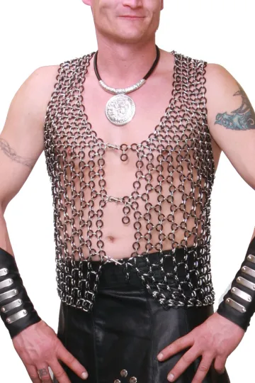 Ketten-Weste 101 silbern/schwarz