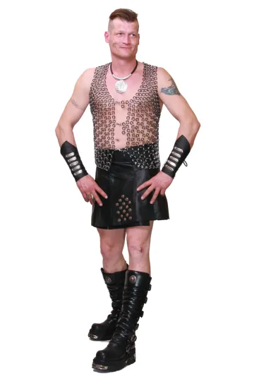 Ketten-Weste 101 silbern/schwarz