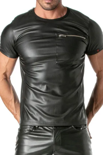 Kinky Zipped Pocket T-Shirt for men schwarz