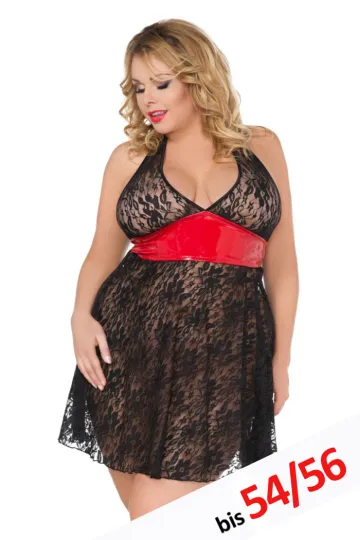 Kleid 1029 schwarz/rot