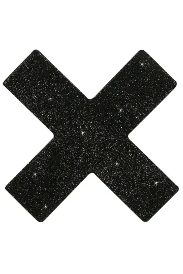Kreuz Nippelsticker schwarz