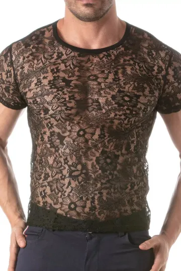 Lace T-Shirt schwarz