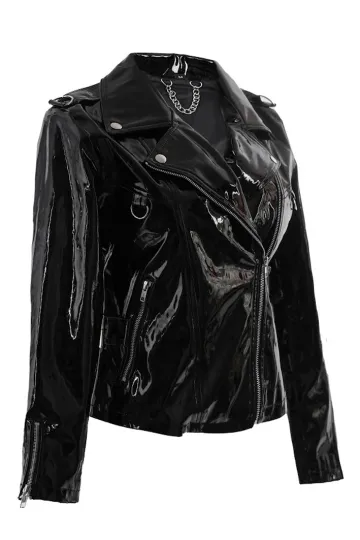 Lack Jacke schwarz