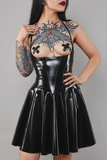 Lack Minikleid TDJutta001 schwarz