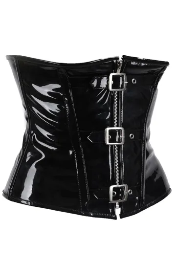 Lack Unterbrust Corsage schwarz