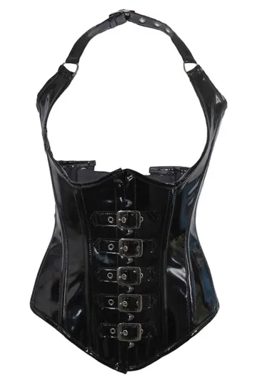Lack Westen-Corsage schwarz